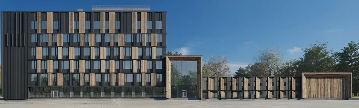 Дизайн фасада в стиле Барнхаус — фото фасада от нейросети AI Facade