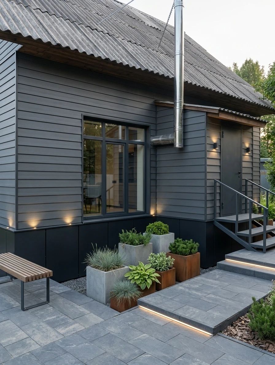 Дизайн фасада в стиле Современный — Фасад от нейросети AI Facade