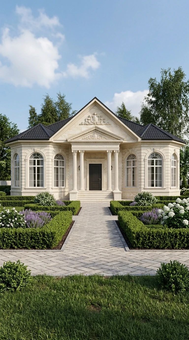 Дизайн фасада в стиле Неоклассика — Фасад от нейросети AI Facade