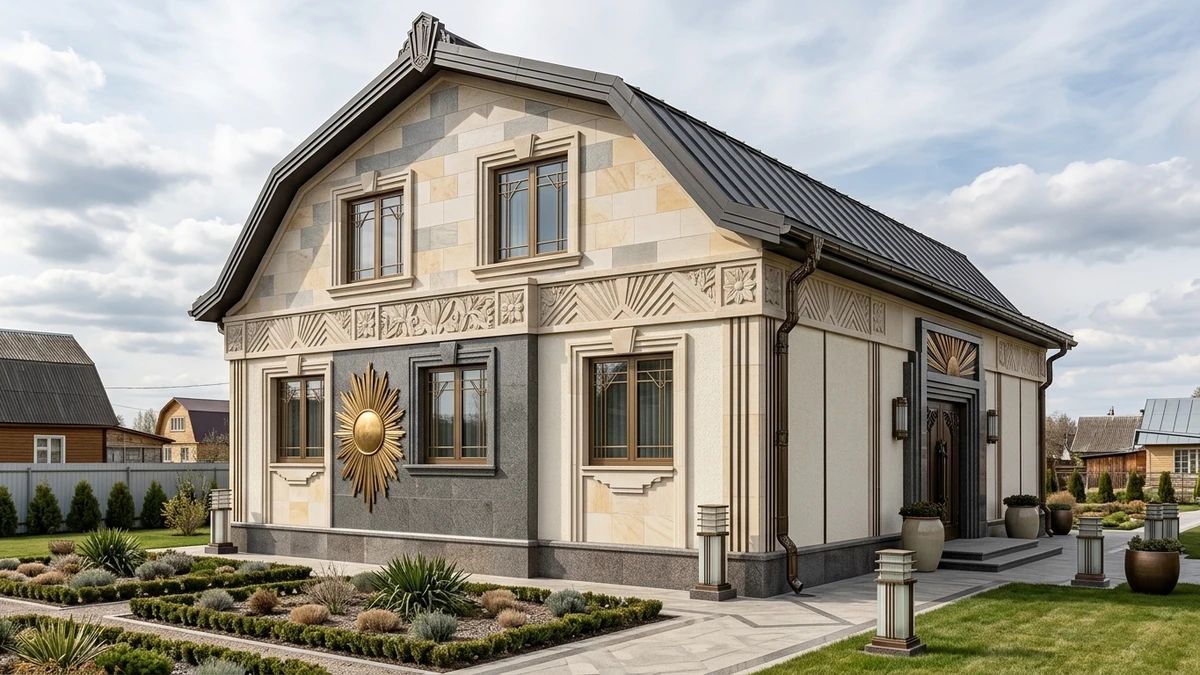 Дизайн фасада в стиле Ар-деко — Фасад от нейросети AI Facade
