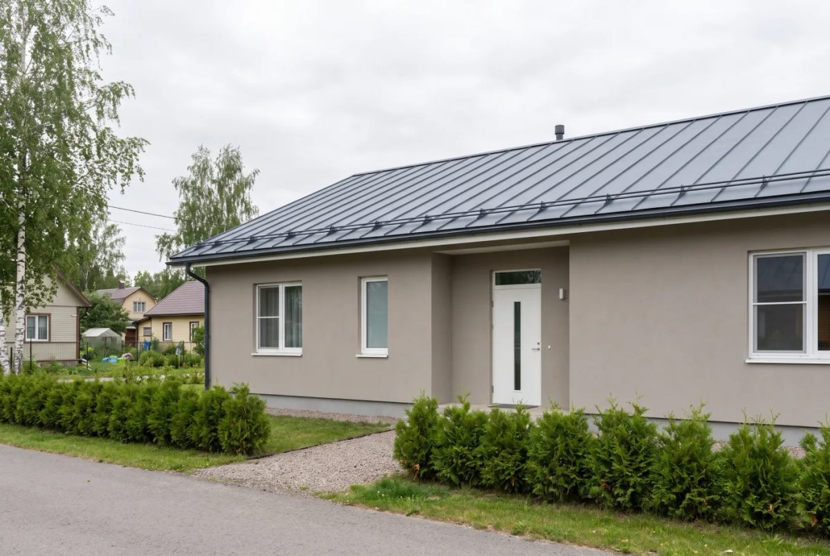 Greige / скандинавский — серый фасад дома, AI Facade Greige серо-бежевый фасад — скандинавский стиль