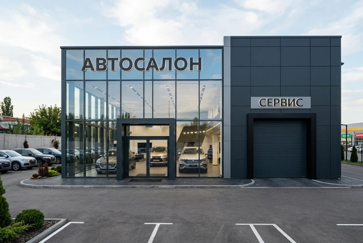 Стык шоурума и сервиса заранее