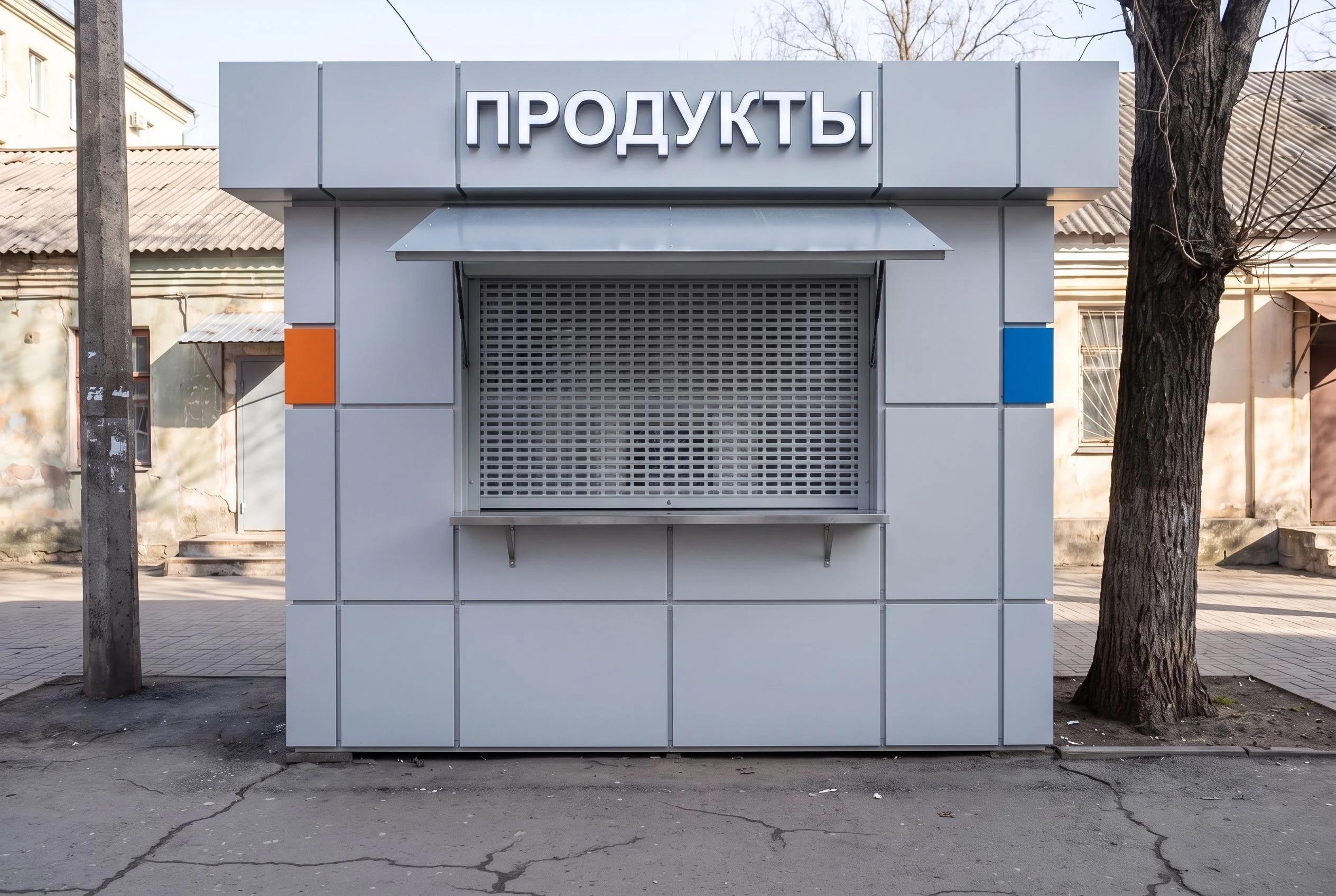 Фасад киоска Фасад киоска — фасад, AI-визуализация по фото