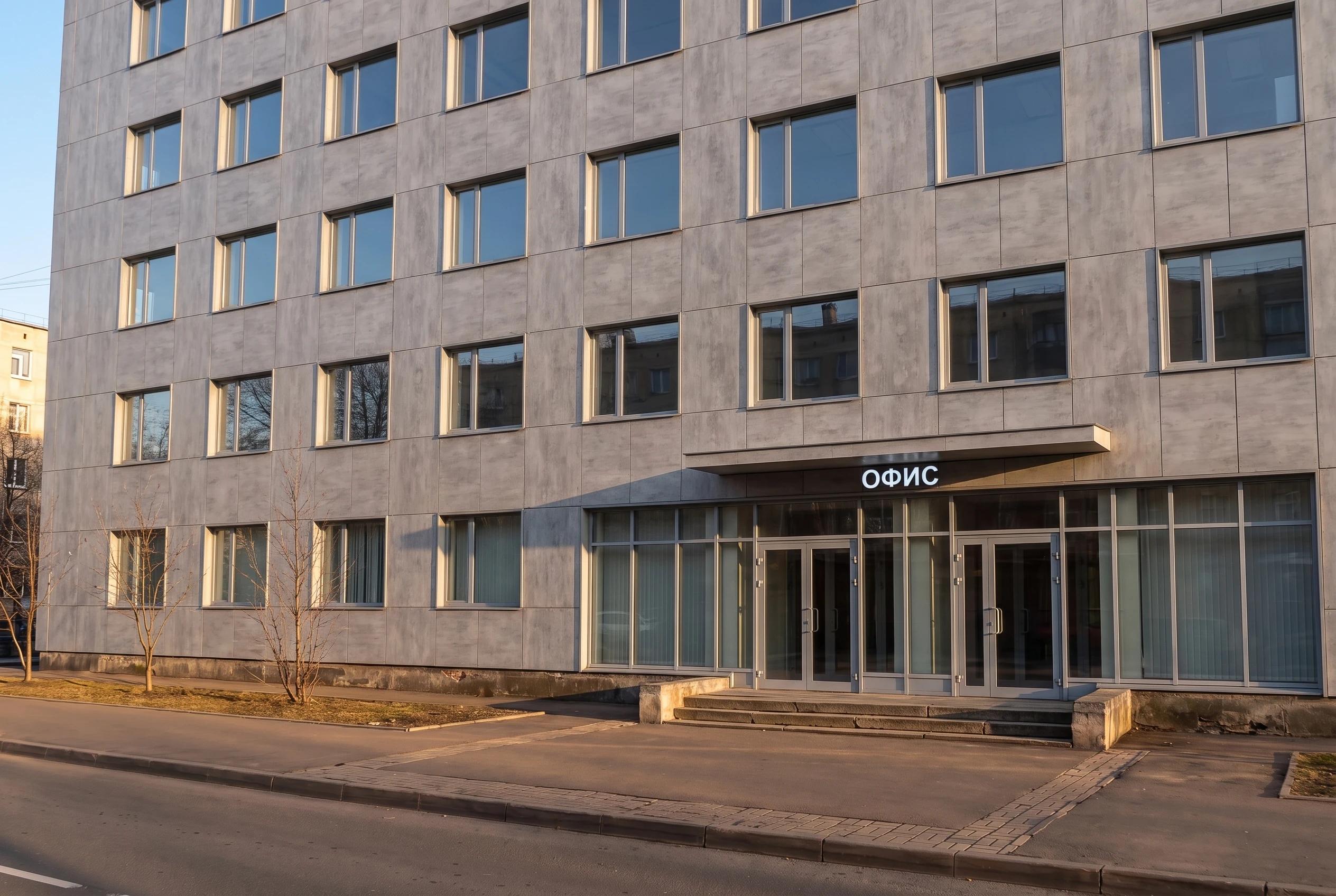 Фасад офисного здания Фасад офисного здания — фасад, AI-визуализация по фото
