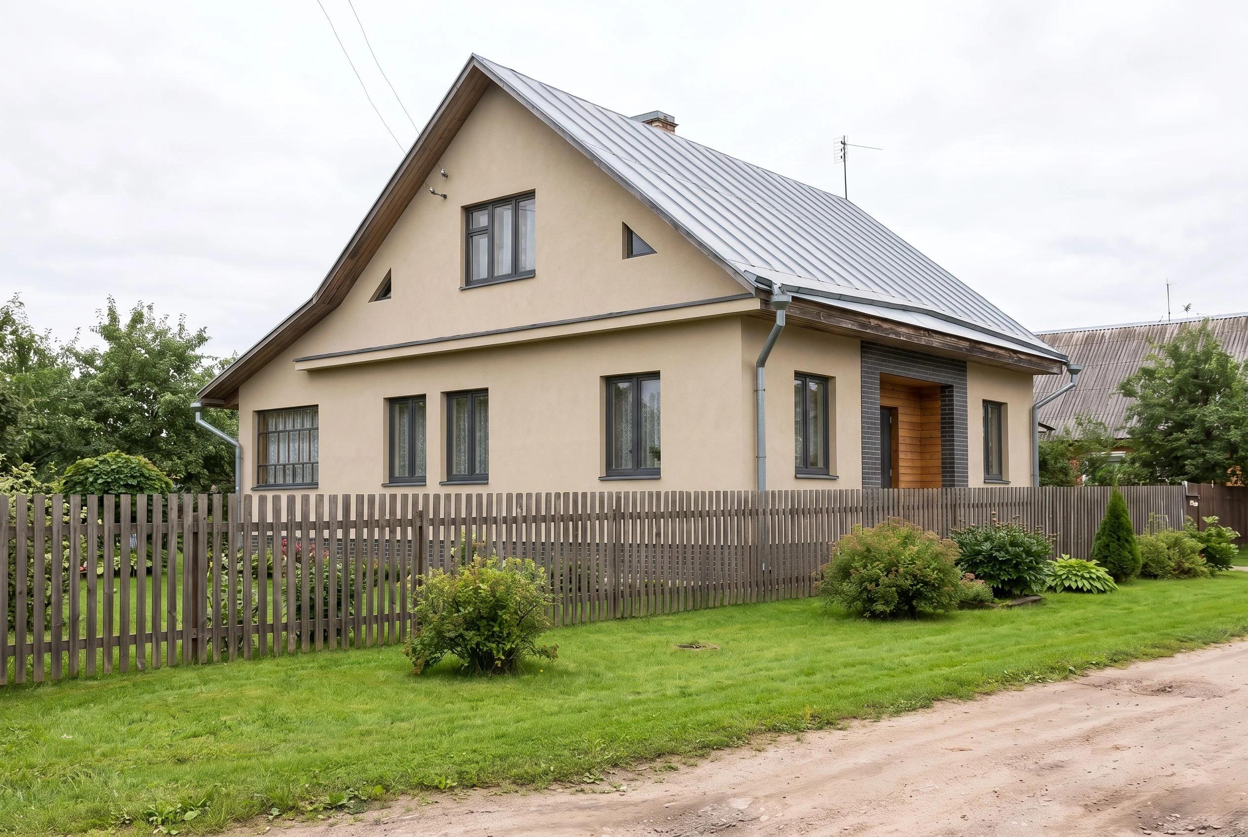 Наружная отделка дома Наружная отделка дома — фасад, AI-визуализация по фото