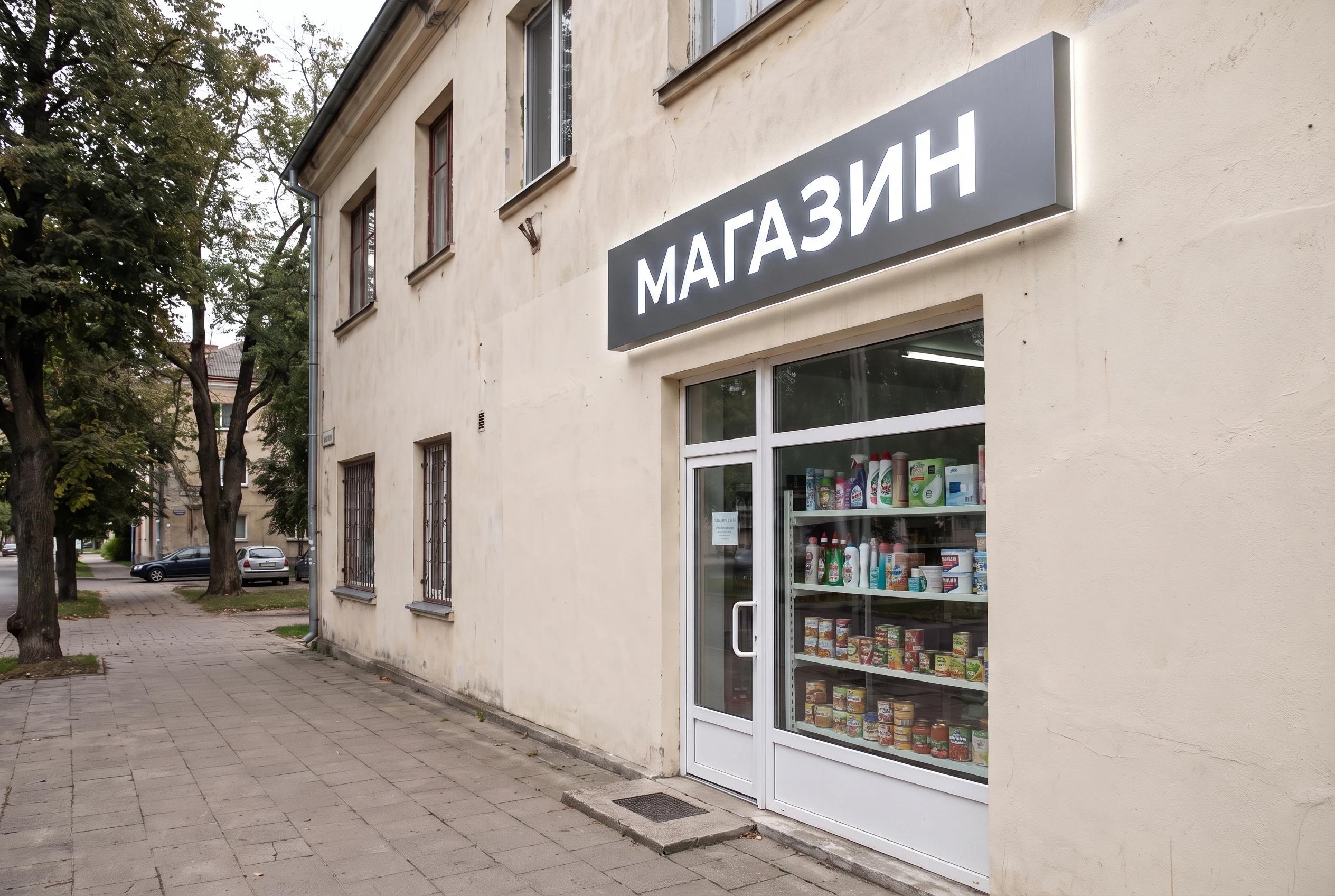 Вывеска на фасад Вывеска на фасад — фасад, AI-визуализация по фото