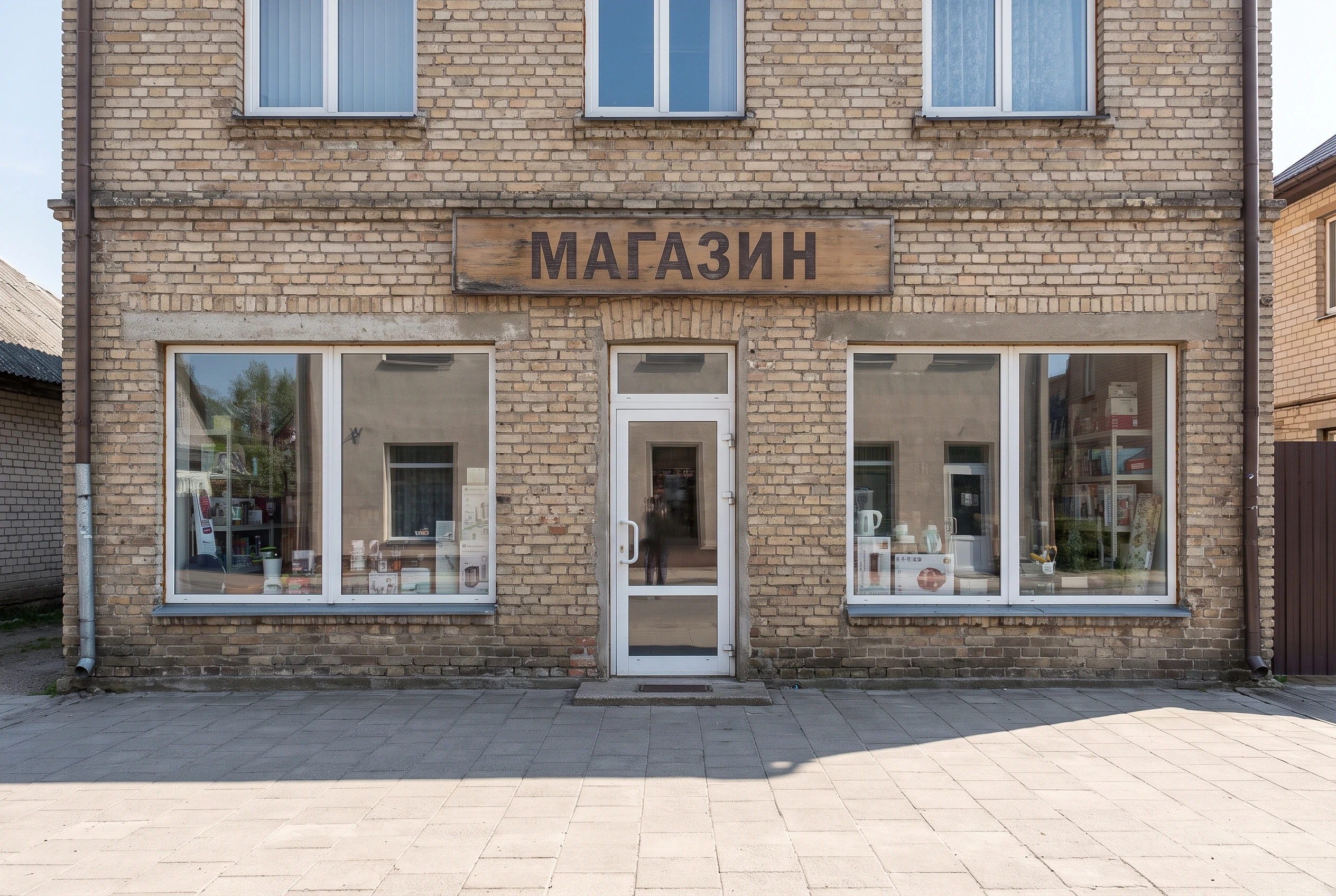 Старый коммерческий фасад магазина до редизайна